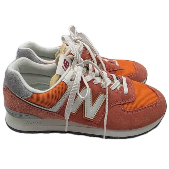 New Balance Classic 574 Gulf Red Womens Size 10 Athletic Sneakers TN Orange NEW - Picture 5 of 9